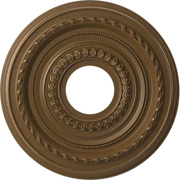 Ekena Millwork Cole PVC Medallion (Canopies up to 4 1/4"), 13"OD x 3 1/2"ID x 3/4"P, Metallic Champagne Bronze CMP13COCCB - main